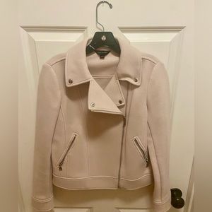 Pale pink/blush Ann Taylor moto jacket - size 4